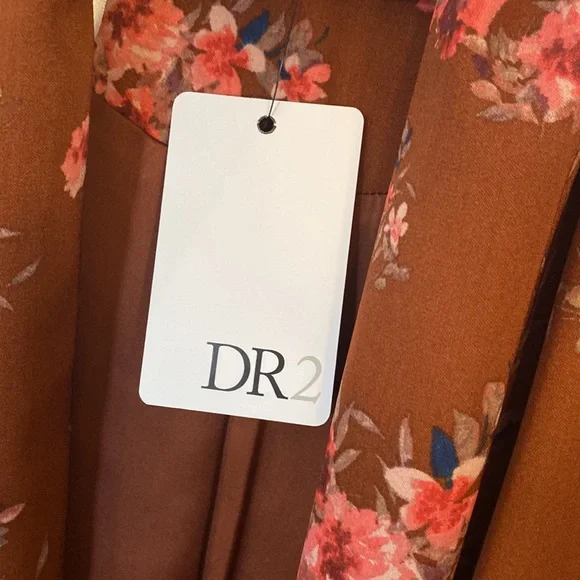 DR2 BY DANIEL RAINN Floral Print Duster in Smoked Paprika Sizes M L - Picture 8 of 8